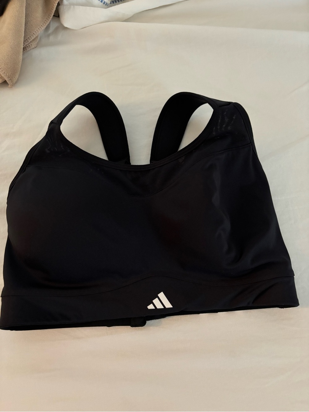 adidas Black Racerback Medium-Impact Sports Bra